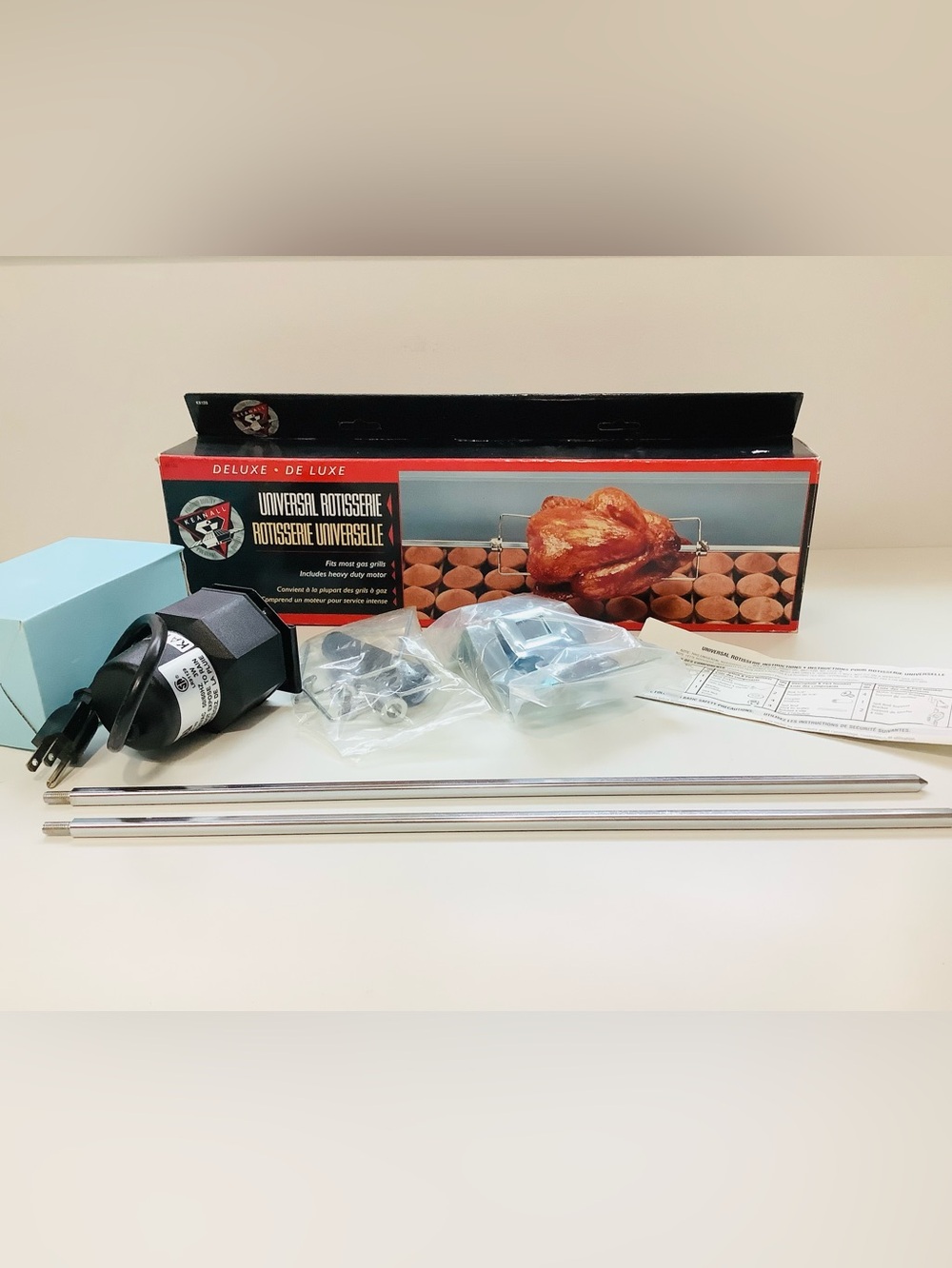💚3 For $30 NEW Keanall Premium Quality Universal Rotisserie Kit Stainless Steel